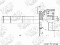 ШРУС наружный LC80 92-98 с АБС  (TO30A48, 43405-60070, 43405-60060, CO7564A), HDK !!