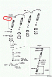 Шайба под форсунку нижняя LC80 1HZ LC90 1KZTE маленькая (11177-64010), TOYOTA