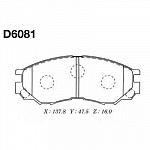 Колодки торм передние L-200 L-400 PA3W (D6081, MR389547, MN102609, MR510680), KASHIYAMA
