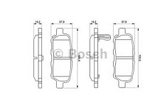 Колодки задние NISSAN T30/31, J32, J10 (0986494090, 944060-AL586,D4060-JA00A,D4060-JA00J), BOSCH