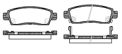 Колодки  D883, задние, дисковые, (TrBz 0209),  REMSA (083802, MKD883, 89027184, 88967051, 19149111)