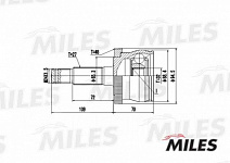 ШРУС внешний, с пыльником, (GCh  9904), MILES (GA20179, 816005, CH020A48, DP102D002)