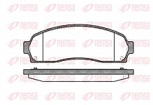 Колодки передние,  D833, (Expl 0205), дисковые, REMSA (080500, 7L2Z2001A, 2L2Z2001BA)