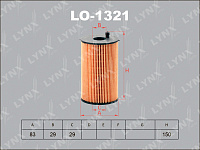 Фильтр масляный TD6 2.7 (LO1321, 1311289), LYNX (AE)
