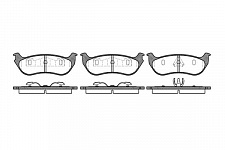 Колодки задние,  D981, (KJ 0307),  REMSA (062875, V2013882, 05083882AF)