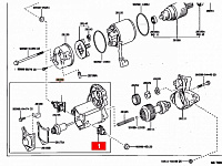 Контакт втягивающего на стартер 2,2KW  LC90 1KZTE 99-02 (28226-76100), TOYOTA