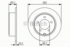Диск тормозной задний, (MK_PM 0714), 2.0/2.4L, к D1037, BOSCH (0986479R05, 05105515AA)