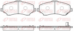 Колодки передние D1273, (KK_KA_RT_JC 0713_JK 0717),  REMSA(125902, 68003701AB,68093323AB,68044866AC)