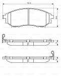 Колодки передние Pathfinder R51 Murano (0986494295, D1060-1BN0A, D1060-EJ20A, D1060-EG51A), BOSCH