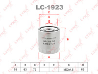 Фильтр масляный, 1.8/2.0/2.4L, (PM_MK 0717), LYNX (LC1923, 04892339AB, 04892339AA, 04884900AB, PF48)