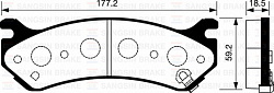 Колодки  D785, передние дисковые, K1500/задние,  SANGSIN (АЕ) (SP1298, PGD785C, 18048101)