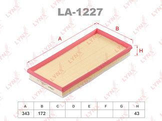 Фильтр воздушный, (Ch 8401), LYNX (LA1227, NA1166C, CA3901, 53004383AB)