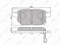Колодки торм задние Corolla ZZE150L 1ZRFE 06- (BD7543, 04466-12130, 04466-12140, 04466-12150), LYNX