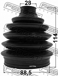 Пыльник ШРУСа внутреннего, полуоси передней,  (KJ 0207_KA_KK 0813), FEBEST (1417ACT, 05066024AA)