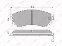 Колодки задние Patrol Y61 98- (BD5710, D4060-VB1X0, 44060-VB190, 44060-VC090), LYNX