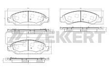 Колодки D1363/D1367, передние, дисковые,  ZEKKERT (BS2131, 22742382, 25910432, 19369415, 84320501)