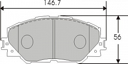 Колодки торм передние RAV-4 05- 12- (D2268H, 04465-42180, 04465-42140, 04465-42150), KASHIYAMA