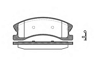Колодки передние  D945, (GCh 9904), "Akebono",  REMSA (097302, PGD945M, 05093183AB)