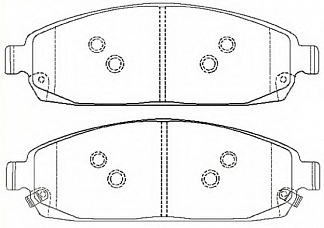 Колодки передние D1080, (GCh 0510_Commander 0610), HSB (HP5258, 05080868AC)