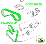 Ремень приводной RR 4.4 V8 BMW, 7PK1633, (PQS000100), LANDROVER