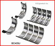 Вкладыш коленвала, коренной, 4.8/5.3/5.7/6.0/6.2L, 0.50 /.020", комплект, ENGINETECH (BC409J020)